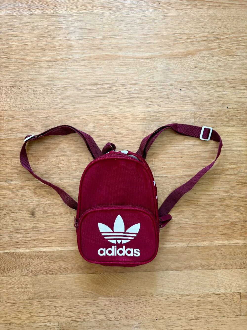 adidas Originals Santiago Mini Backpack in Burgundy / White